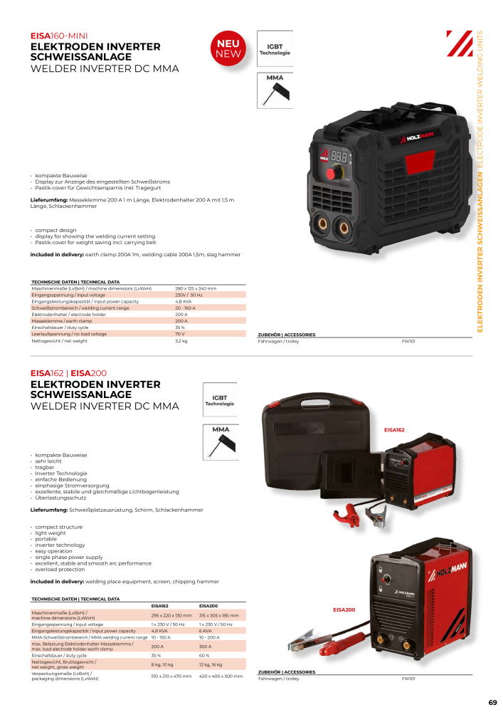 Holzmann Maschinen General Catalog Metal Nº: 20504 - Página 69