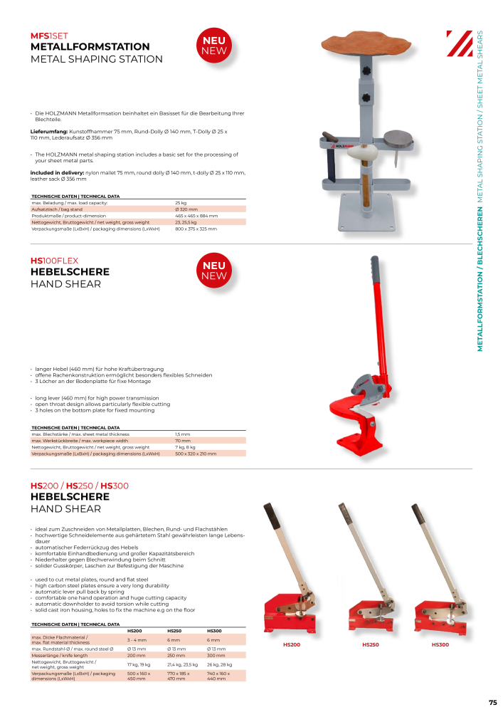 Holzmann Maschinen General Catalog Metal NO.: 20504 - Page 75