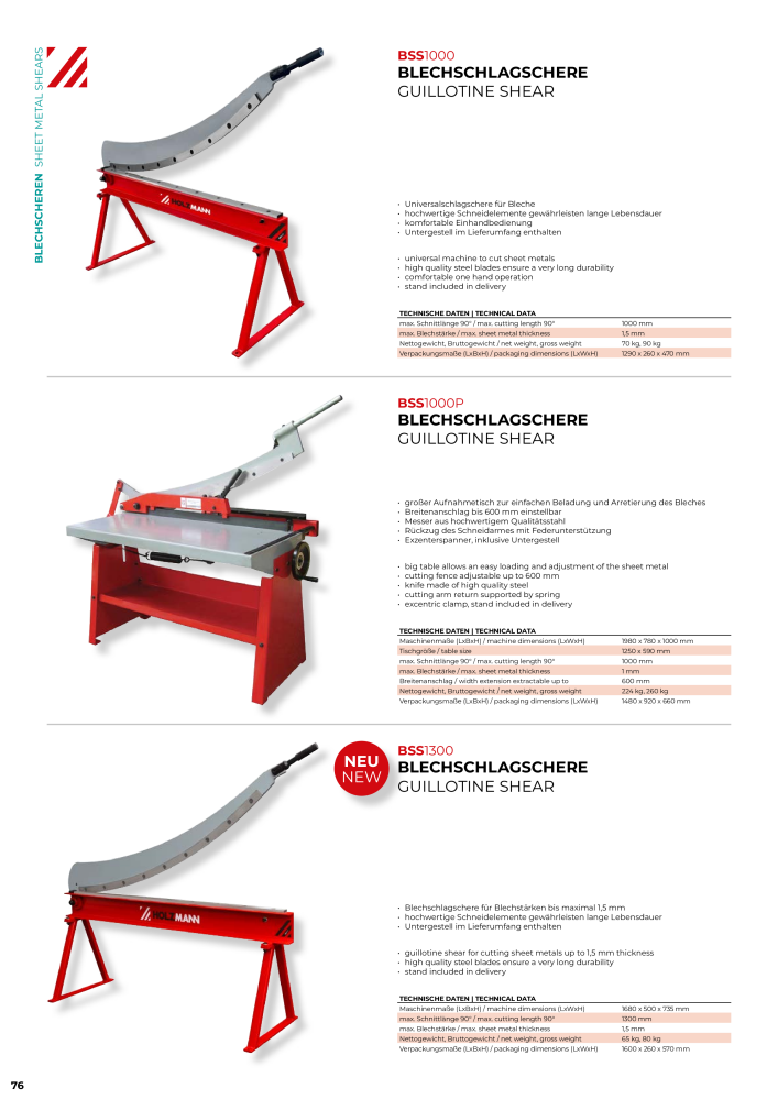 Holzmann Maschinen General Catalog Metal NEJ.: 20504 - Sida 76