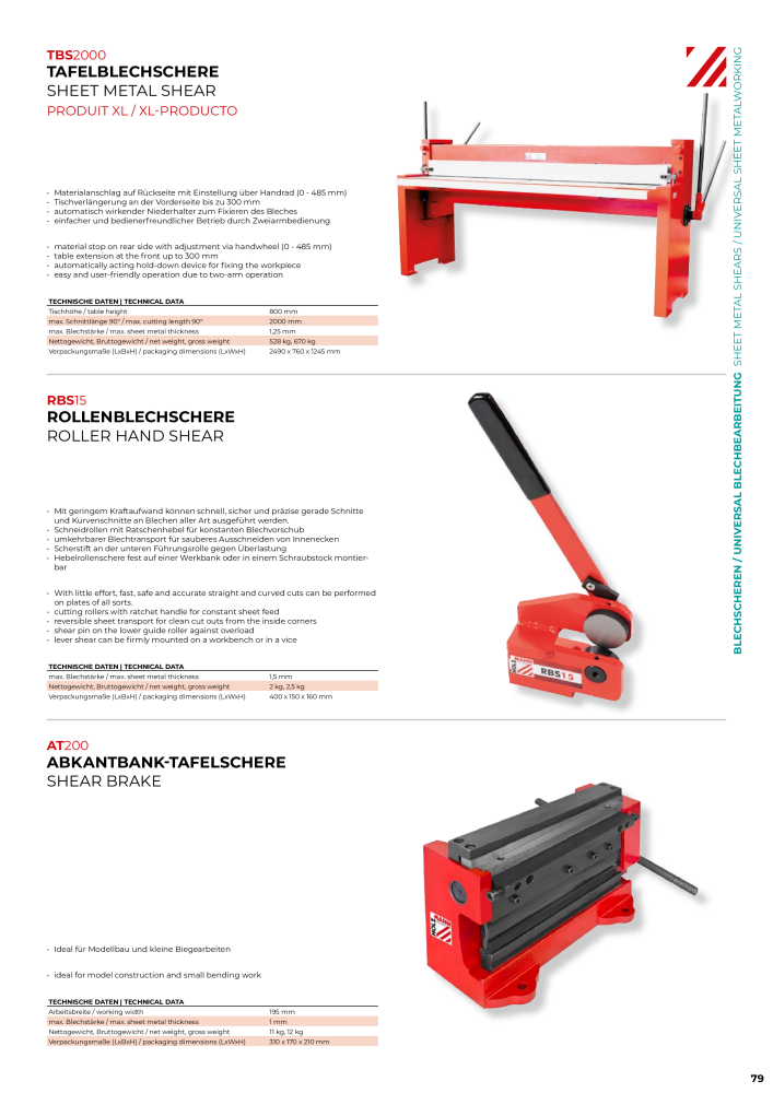 Holzmann Maschinen General Catalog Metal NEJ.: 20504 - Sida 79