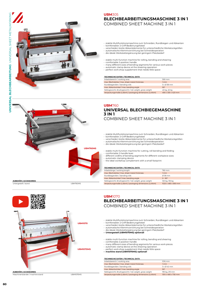Holzmann Maschinen General Catalog Metal Nb. : 20504 - Page 80