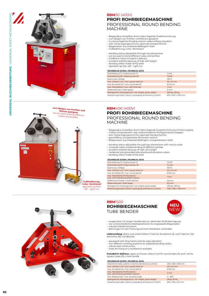 Holzmann Maschinen General Catalog Metal NR.: 20504 - Seite 82