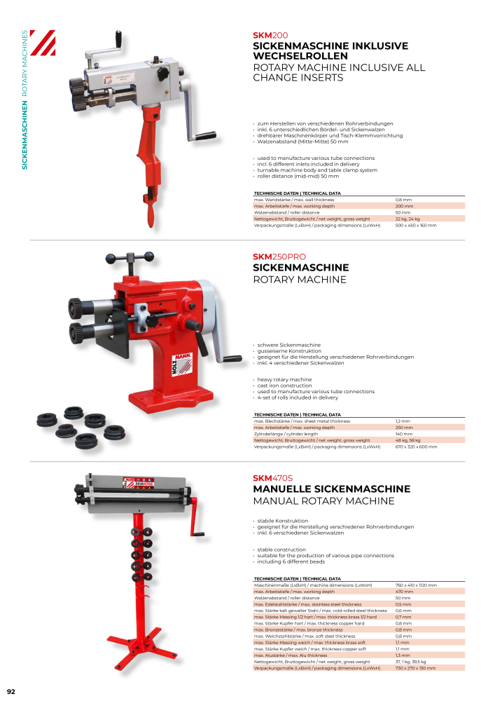 Holzmann Maschinen General Catalog Metal Nb. : 20504 - Page 92