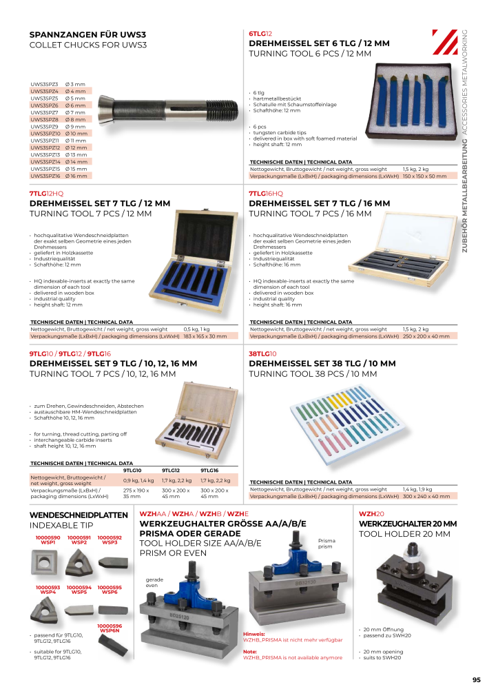 Holzmann Maschinen General Catalog Metal NR.: 20504 - Side 95