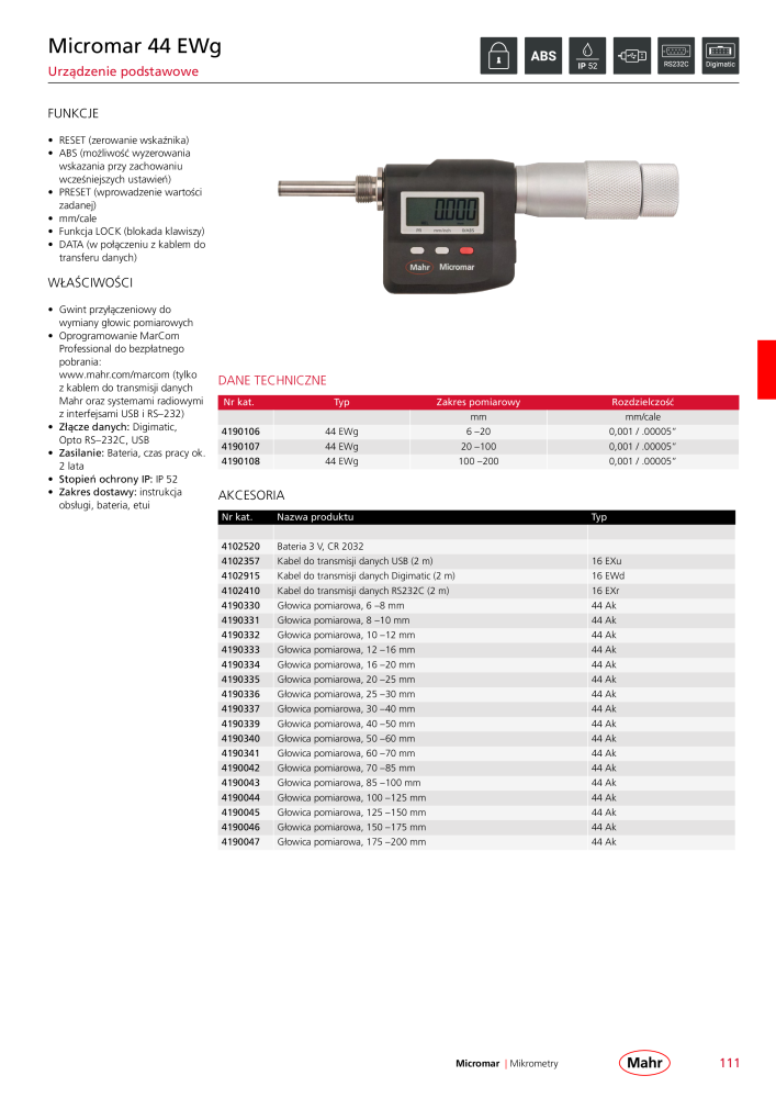 Mahr - katalog główny NR.: 20510 - Strona 115