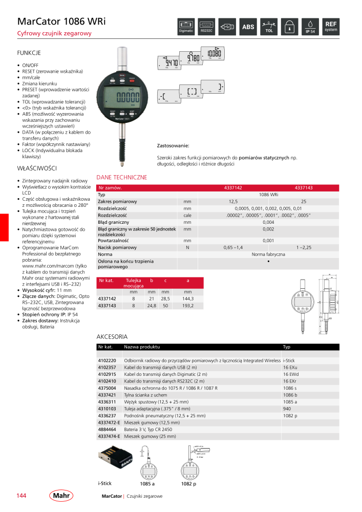 Mahr - katalog główny NR.: 20510 - Strona 148