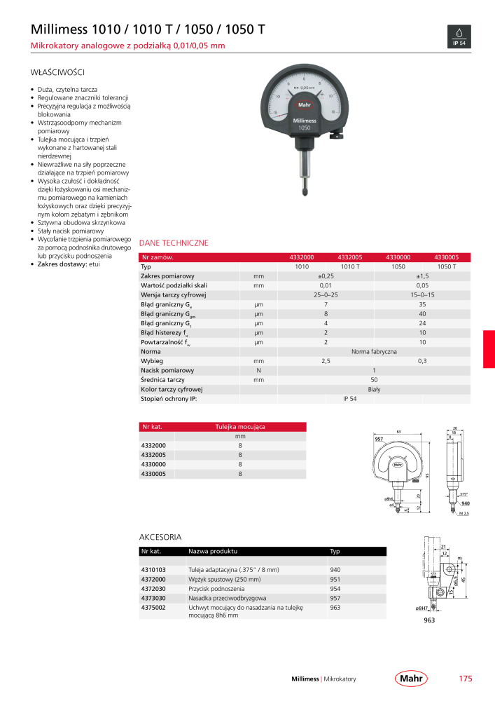 Mahr - katalog główny NR.: 20510 - Seite 179