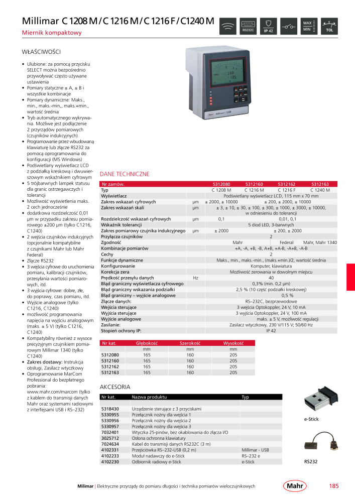 Mahr - katalog główny NR.: 20510 - Strona 189