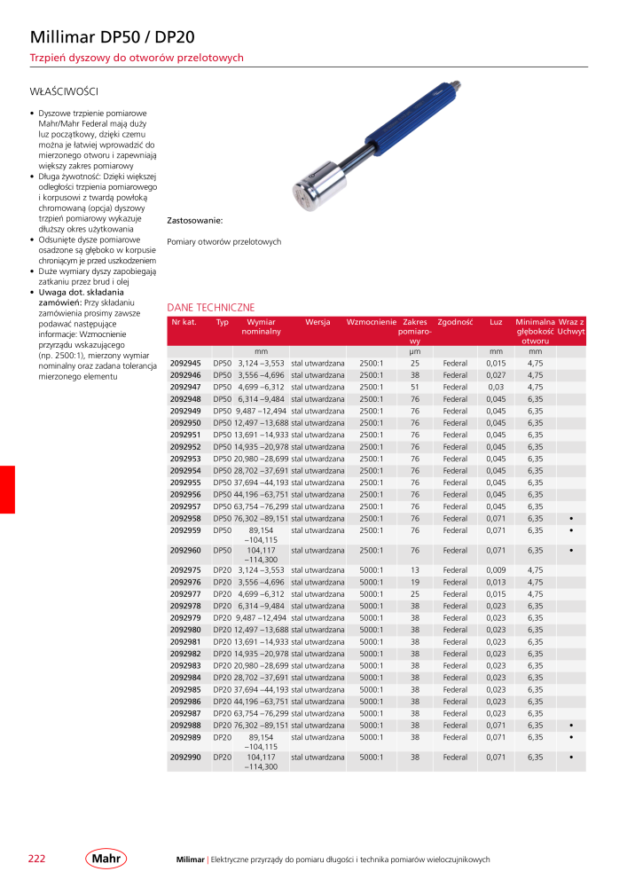 Mahr - katalog główny NR.: 20510 - Seite 226