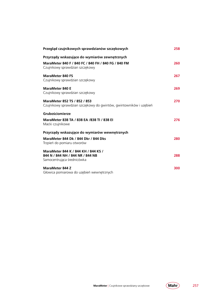 Mahr - katalog główny NR.: 20510 - Strona 261