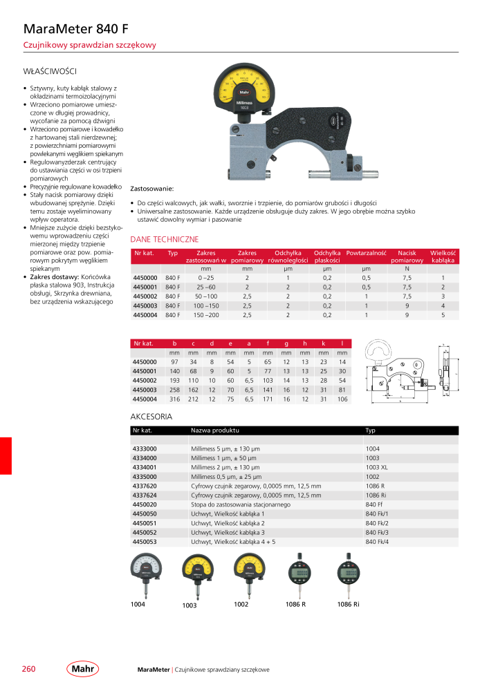 Mahr - katalog główny NR.: 20510 - Strona 264