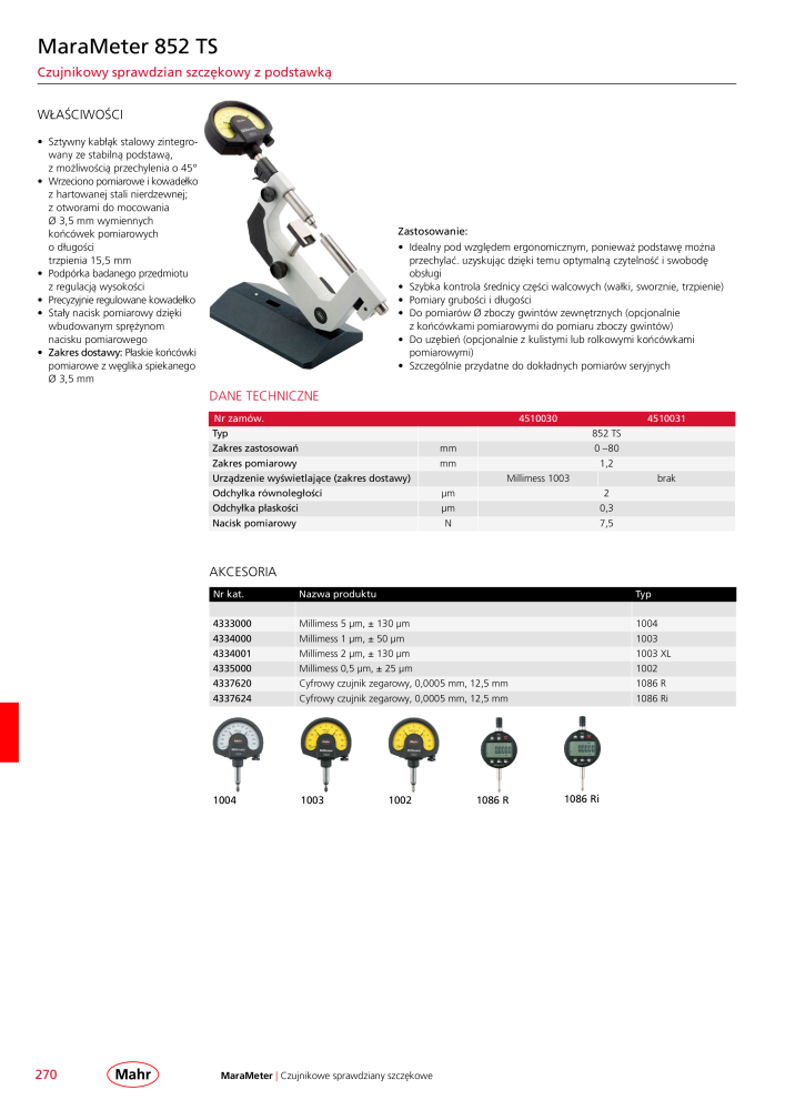 Mahr - katalog główny NR.: 20510 - Strona 274