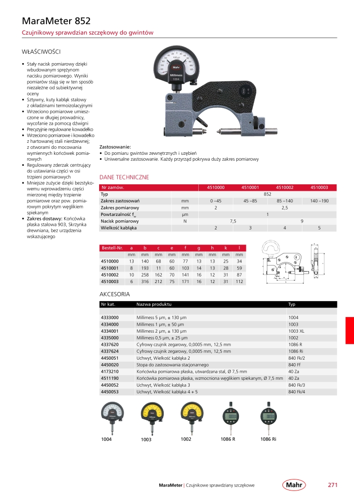 Mahr - katalog główny NR.: 20510 - Strona 275