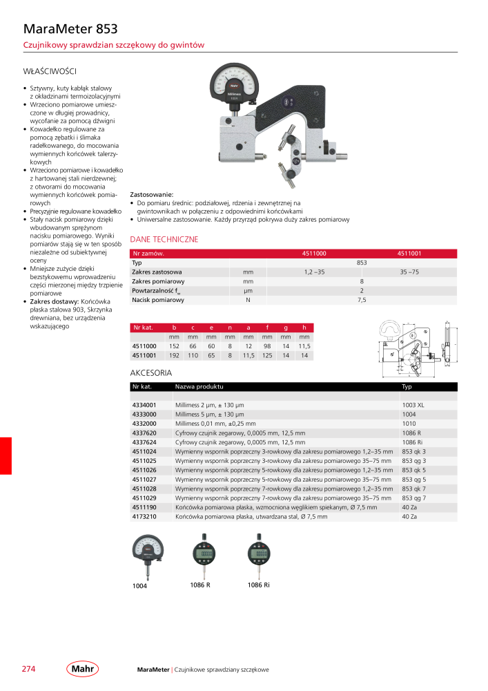 Mahr - katalog główny NR.: 20510 - Strona 278