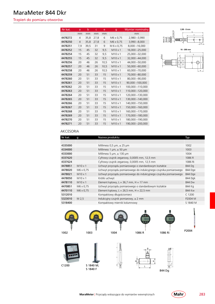 Mahr - katalog główny NR.: 20510 - Strona 287