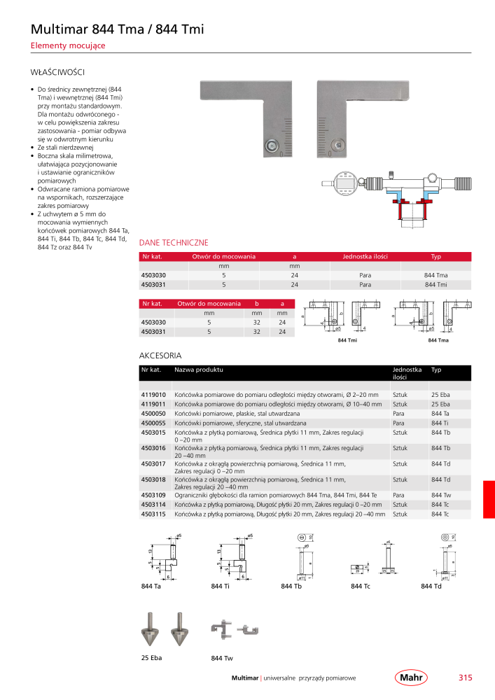 Mahr - katalog główny NR.: 20510 - Strona 319