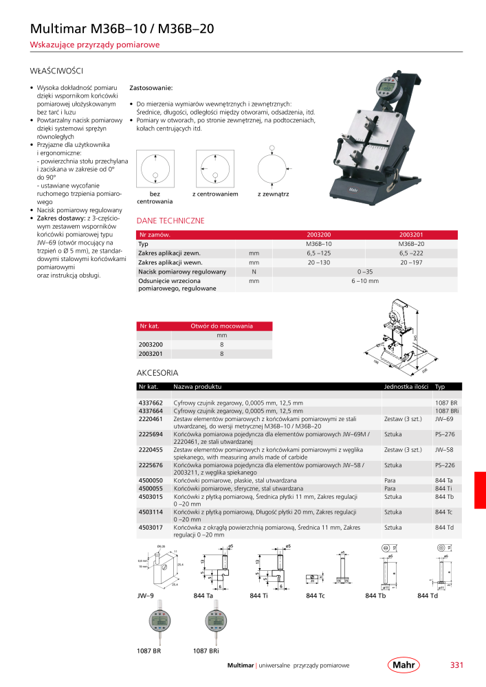 Mahr - katalog główny NR.: 20510 - Strona 335