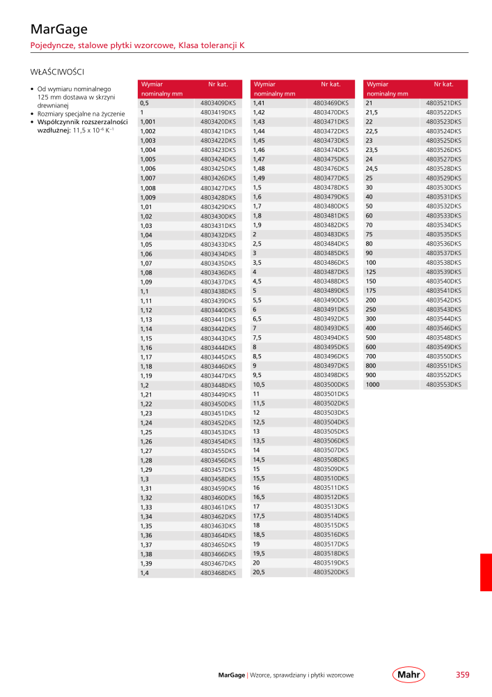 Mahr - katalog główny NR.: 20510 - Strona 363