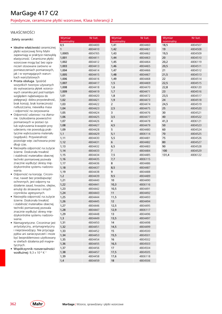 Mahr - katalog główny NR.: 20510 - Strona 366