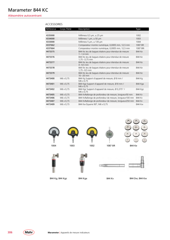 Mahr Appareil de mesure interne 844 K 1,50 - 9,80 mm en coffret mK 4473008