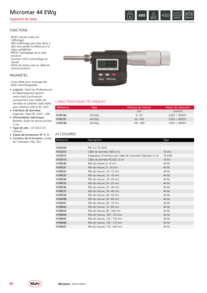 Mahr - catalogue principal Nb. : 20511 - Page 102