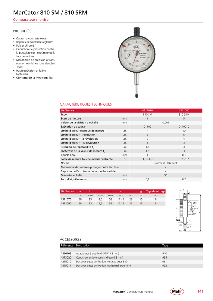 Mahr - catalogue principal Nb. : 20511 - Page 145