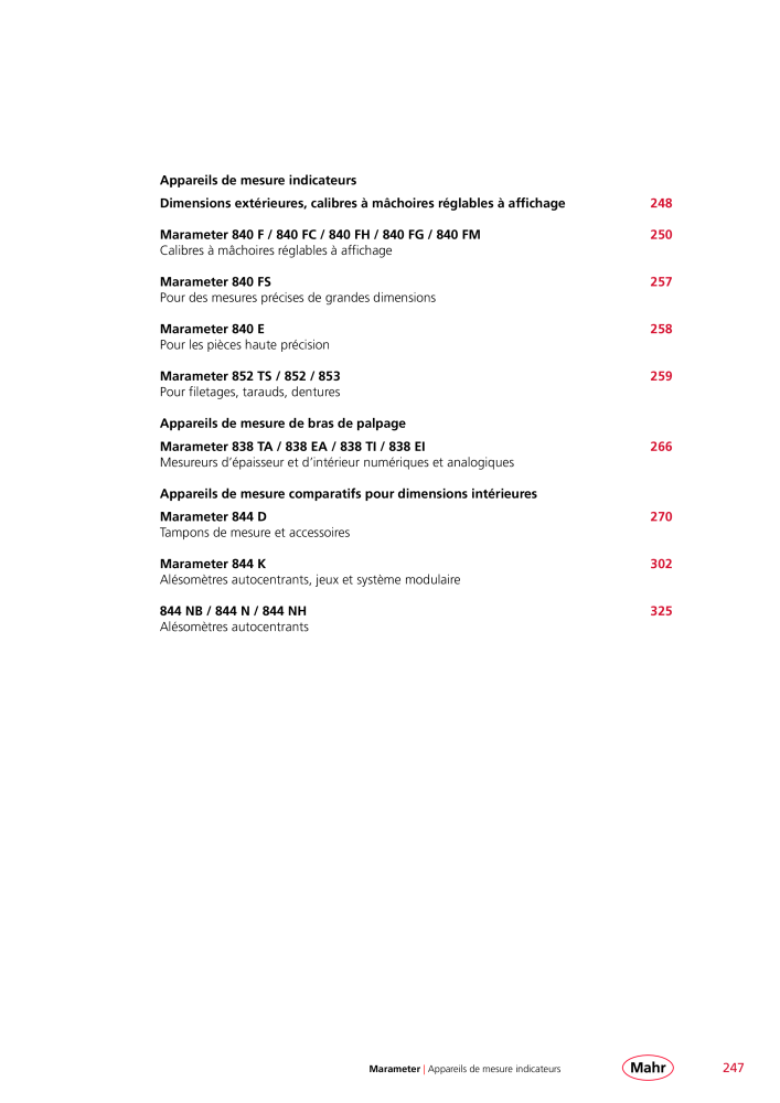 Mahr - catalogue principal Nb. : 20511 - Page 251