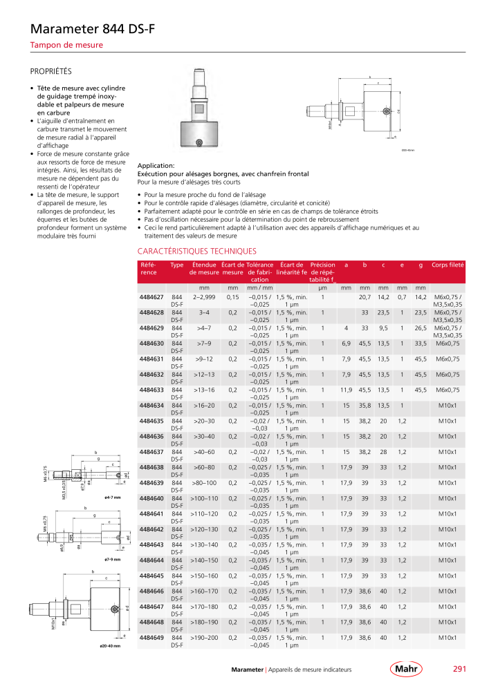 Mahr - catalogue principal NR.: 20511 - Seite 295