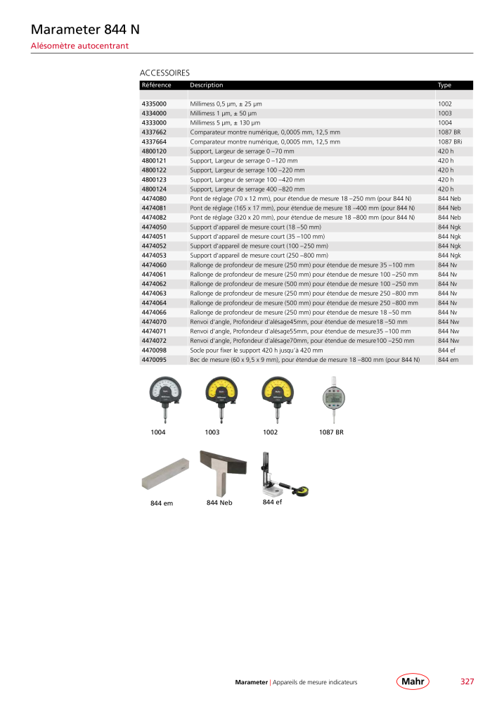 Mahr - catalogue principal Nb. : 20511 - Page 331