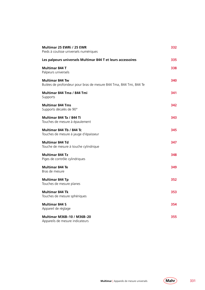 Mahr - catalogue principal Nb. : 20511 - Page 335