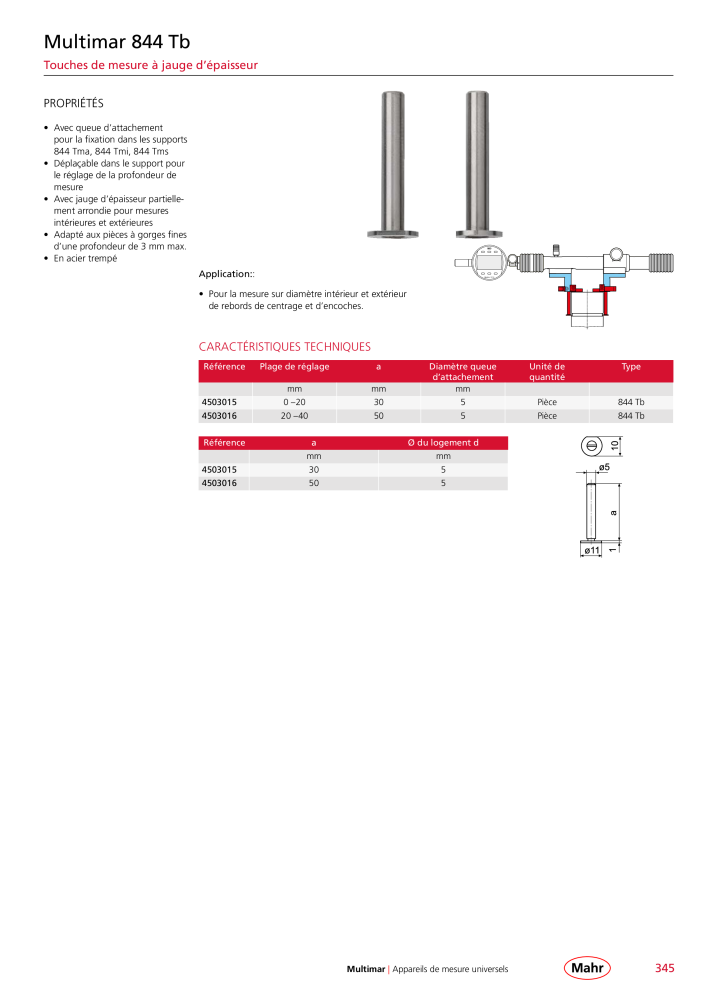 Mahr - catalogue principal NR.: 20511 - Seite 349