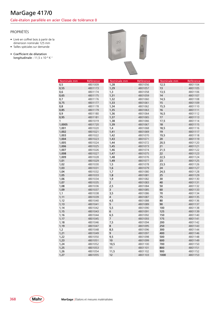 Mahr - catalogue principal NR.: 20511 - Seite 372