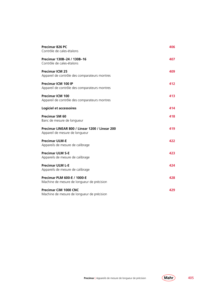 Mahr - catalogue principal Nb. : 20511 - Page 409