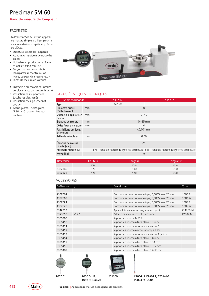 Mahr - catalogue principal NO.: 20511 - Page 422