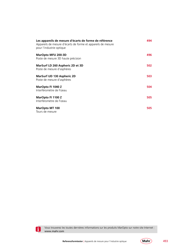 Mahr - catalogue principal NR.: 20511 - Seite 497