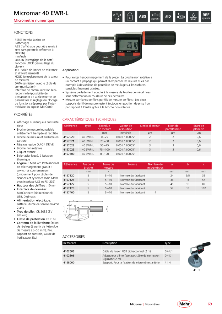 Mahr - catalogue principal NR.: 20511 - Seite 73