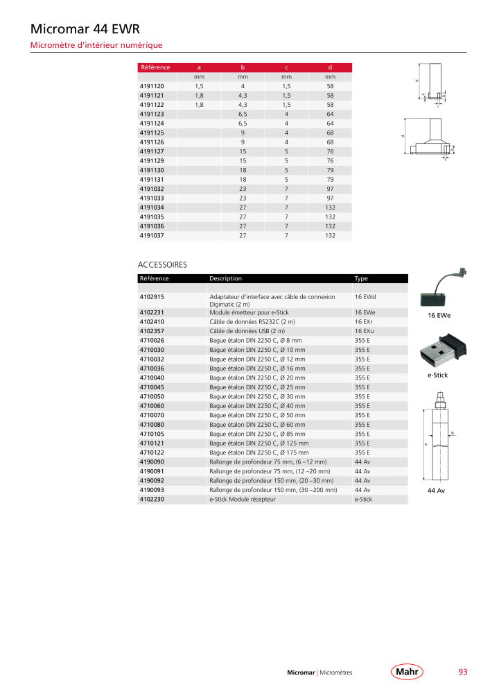 Mahr - catalogue principal NR.: 20511 - Seite 97