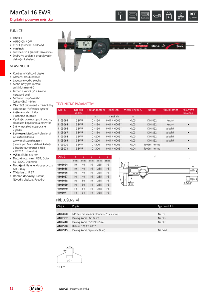 Mahr - hlavní katalog Č. 20512 - Strana 16