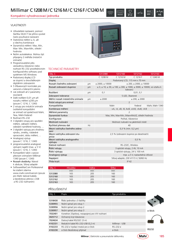 Mahr - hlavní katalog Č. 20512 - Strana 189
