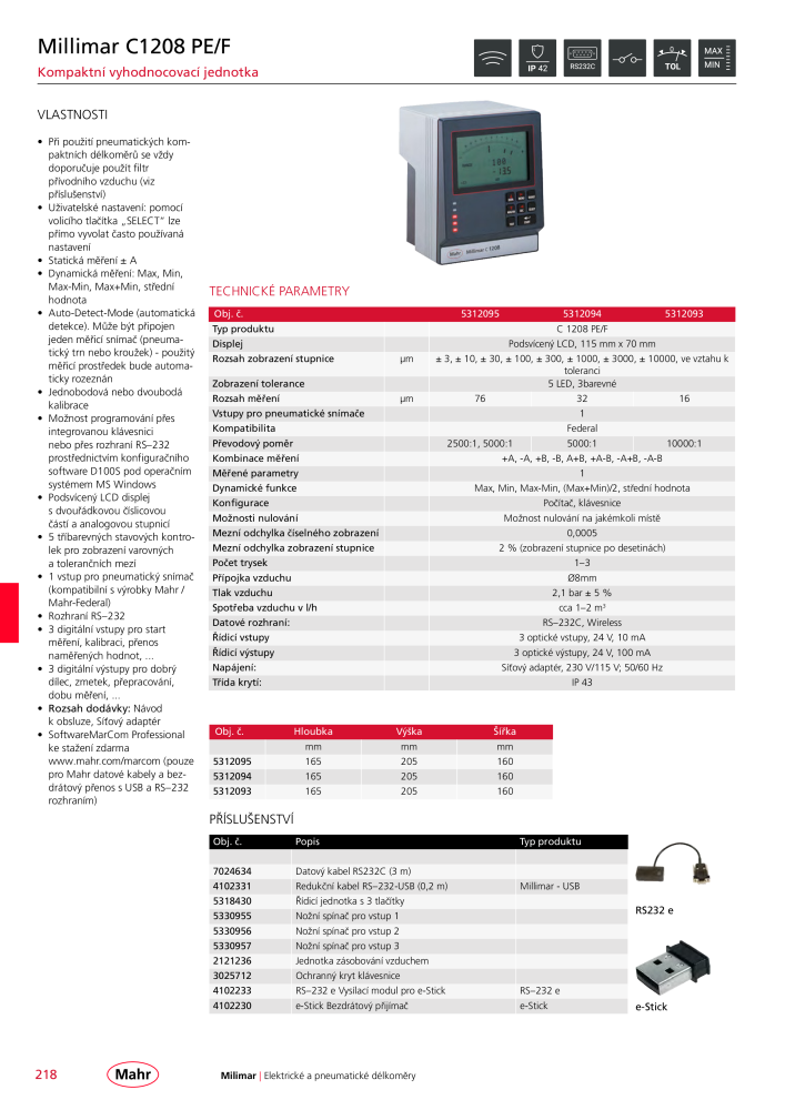 Mahr - hlavní katalog Č. 20512 - Strana 222