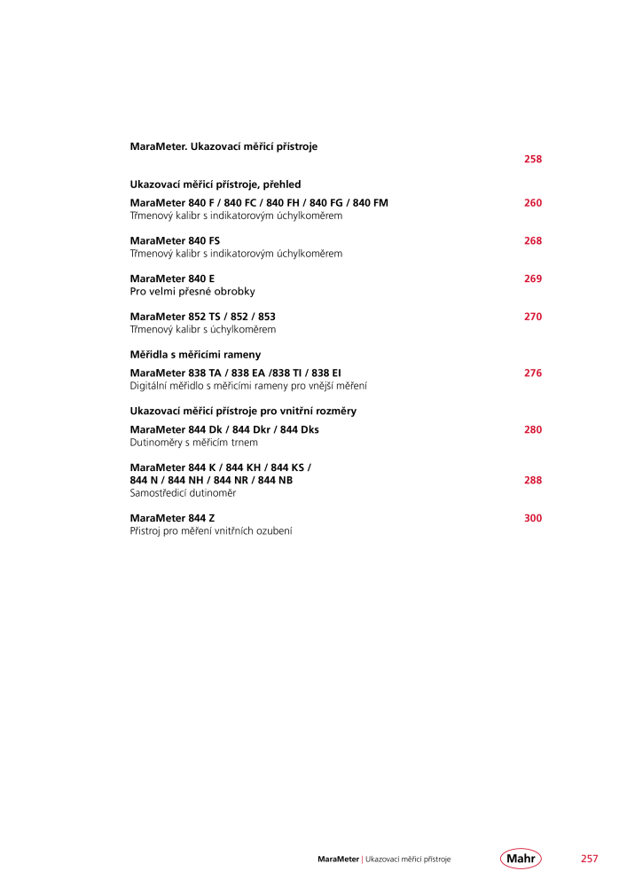 Mahr - hlavní katalog Č. 20512 - Strana 261