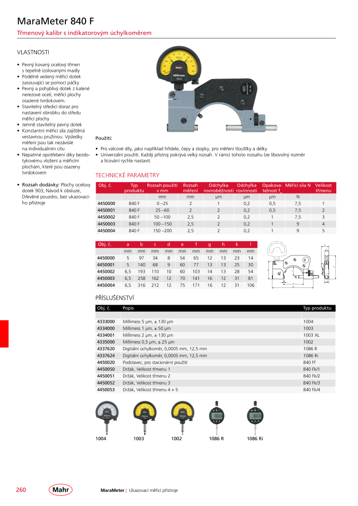 Mahr - hlavní katalog Č. 20512 - Strana 264