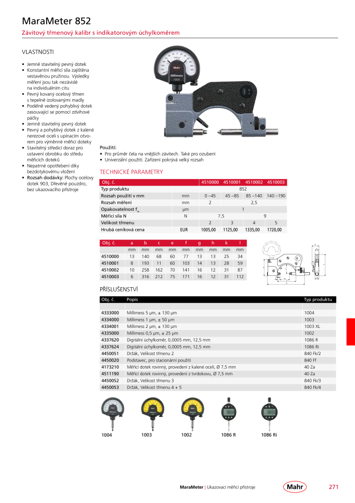 Mahr - hlavní katalog Č. 20512 - Strana 275