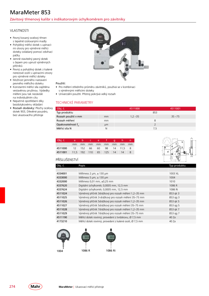 Mahr - hlavní katalog Č. 20512 - Strana 278