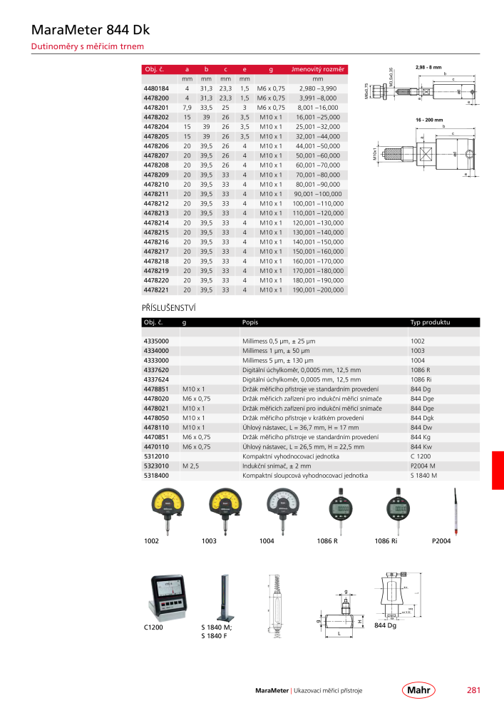 Mahr - hlavní katalog Č. 20512 - Strana 285