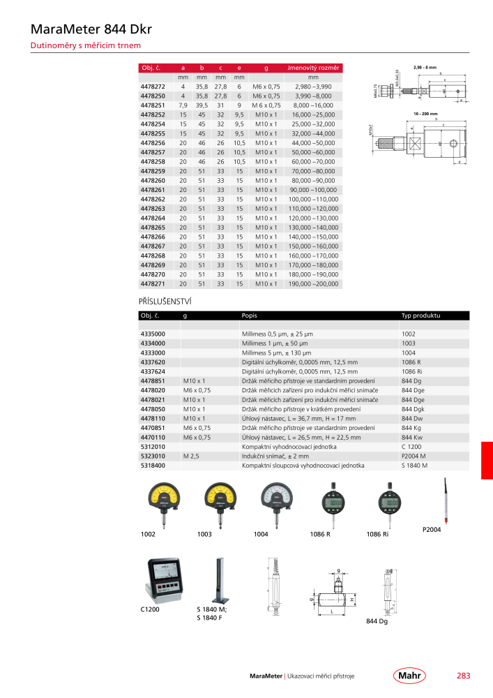 Mahr - hlavní katalog Č. 20512 - Strana 287