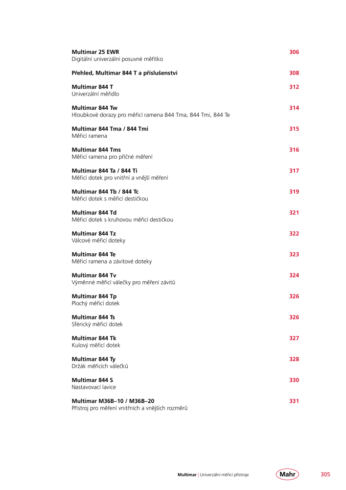 Mahr - hlavní katalog Č. 20512 - Strana 309
