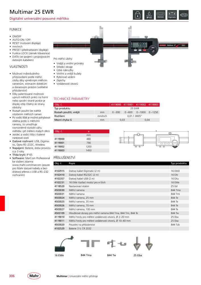 Mahr - hlavní katalog Č. 20512 - Strana 310