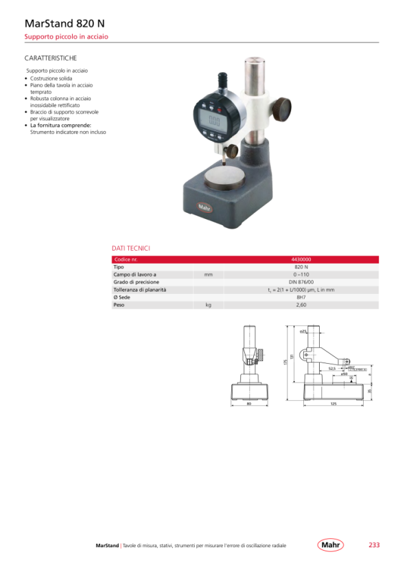 Mahr 815 XP tiranteria di misura, 0 4424015