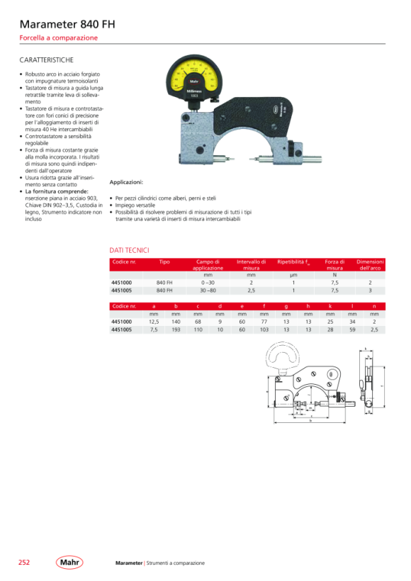 Mahr 40 He 2 inserti di misura piatti, D=2 mm 4152012